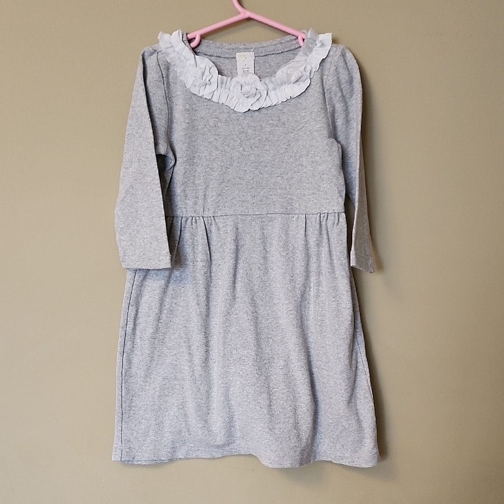 Crewcuts Gray Long Sleeve Kids Dress 7years